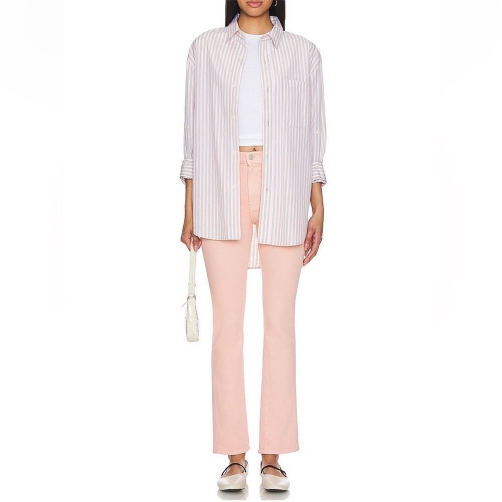 Mother Superior x Anthropologie The Insider Hover Jeans Pink Peach Parfait Jeans